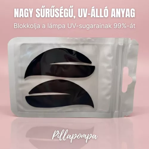 Fekete szilikon UV-védő tapasz felső és alsó szemhéjra