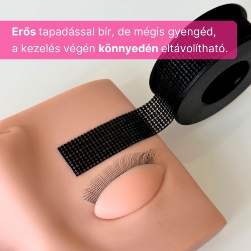 Fekete szilikon ragasztószalag - 1.25 cm