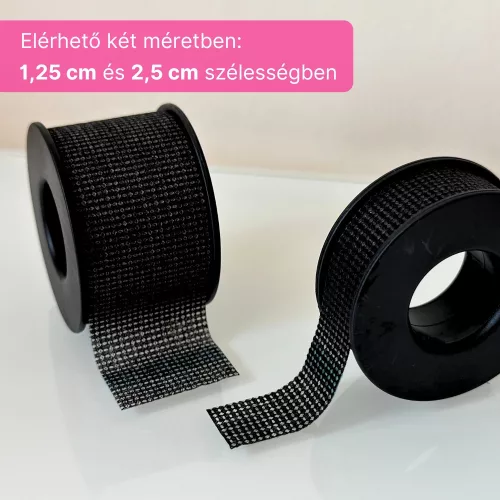 Fekete szilikon ragasztószalag - 2.5 cm