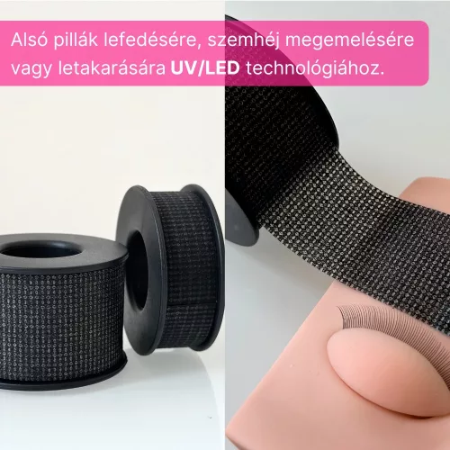 Fekete szilikon ragasztószalag - 2.5 cm