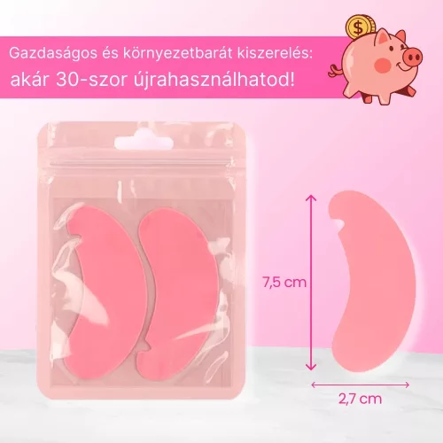 Rózsaszín többször használatos szilikon szemalátét