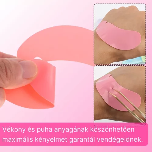 Rózsaszín többször használatos szilikon szemalátét