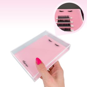 Akril műszempilla tartó paletta - fedővel