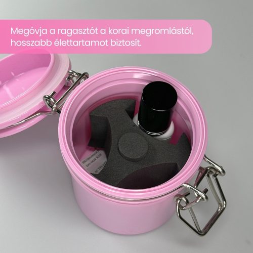 Vákuumos ragasztó tartó konténer - rózsaszín
