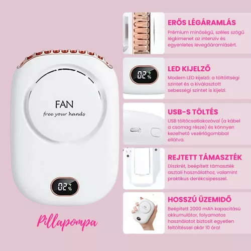 Műszempilla szárító ventilátor - extra hosszú üzemidővel