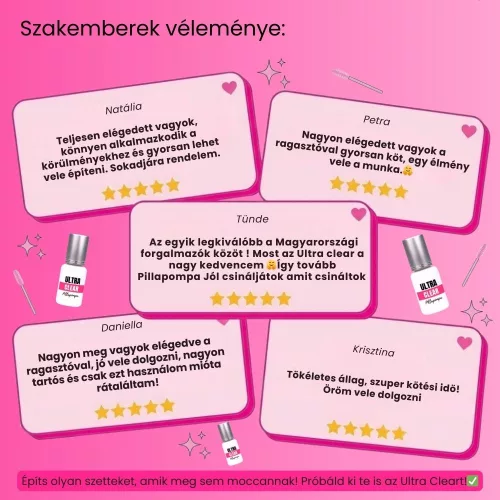 Ultra Clear színtelen műszempilla ragasztó