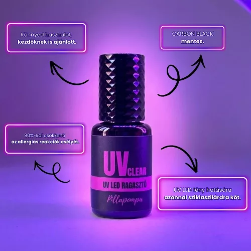 UV CLEAR - UV LED műszempilla ragasztó