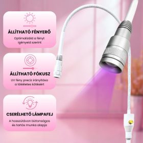 UV LED műszempilla építő lámpa - fehér