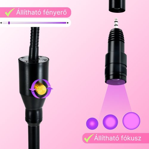 UV LED műszempilla építő lámpa - fekete